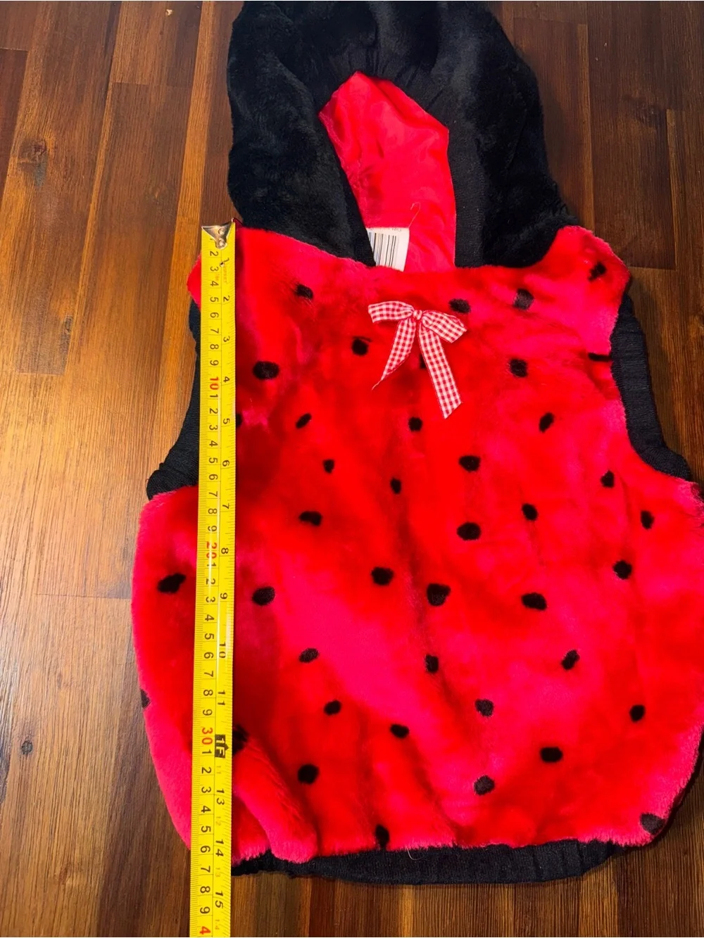 Toddler 24 Months Plush Ladybug Halloween Costume With Hood & Antennas